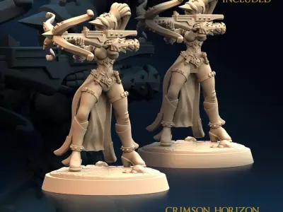 Crossbow Archer Crimson Horizon Executioner E Nude and Normal 3D print model