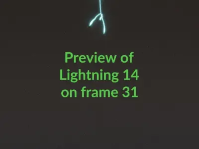 Animated Lightning v14 Low-poly 3D model