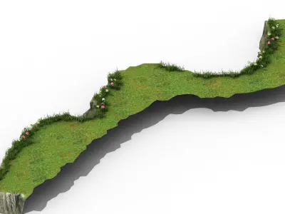 Explore the mountains - hillside - mountain road 3 3D model