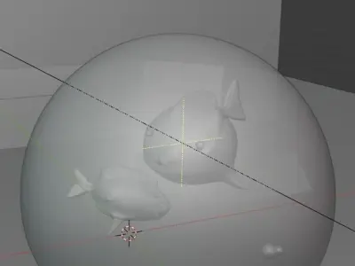 A Fish Bubble Scene 3D model