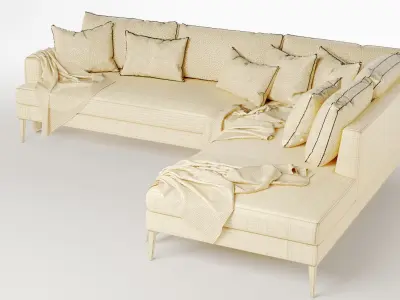 Andes Terminal Chaise Sectional sofa 3D model