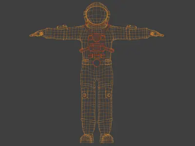 Astronaut Low-poly 3D model