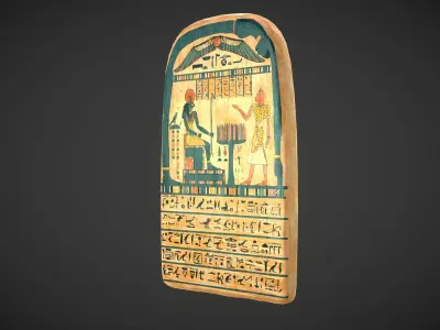 Egypt Stele Low-poly 3D model