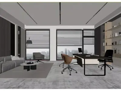 Modern Minimalist Office 3D model