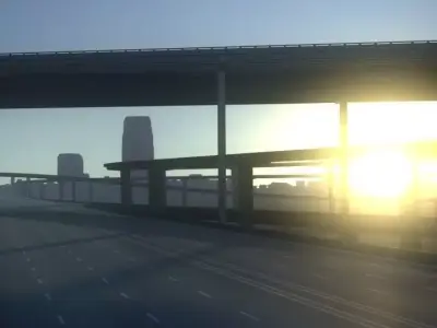 Freeway05 sunset on freeway 3D model