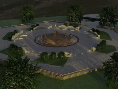 Model of Europe Square 3D model