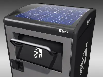 Bigbelly HC5 Single Station Low-poly 3D model