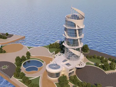 0138 - Beacon Island Hotel 3D model