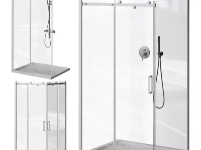 Shower nooks and the door to the niche of Cezares Stylus 3D model