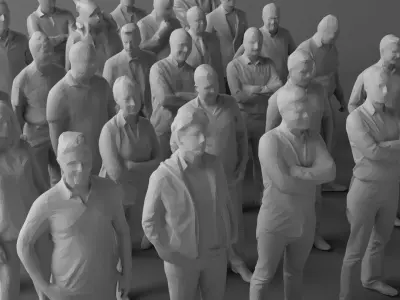 30 low poly people volume 1 Low-poly 3D model