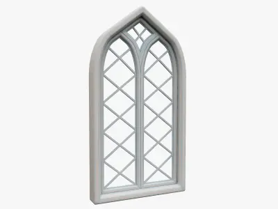 Medieval window  Low-poly 3D model