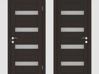ArchViz Interior Door including hardware - Style Bavaria01 3D model