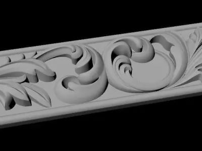 carved baguette  3D model purchase