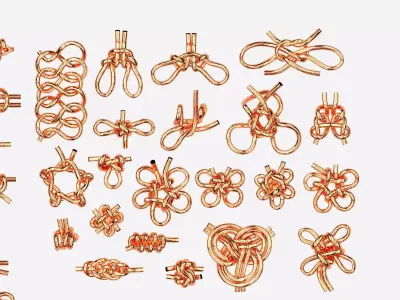 Rope Knots Collection in SubD and Mesh Pack 3D model