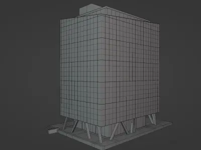Tokyo Corporate Office Building Low-poly 3D model