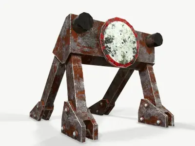 Baffer Stop Low-poly 3D model