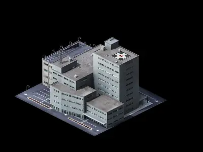 Different dimension - building 05 3D model