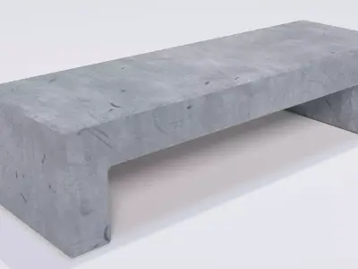 Concrete Bench 3D model