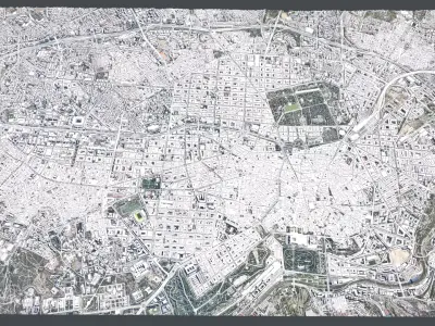 Cityscape Madrid Spain 3D model