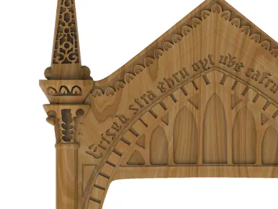 Carved picture frame STL 3D model 137