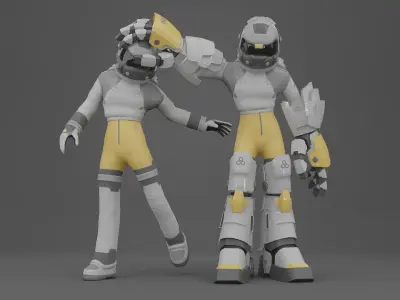 Asteria - Planet Explorer Low-poly 3D model