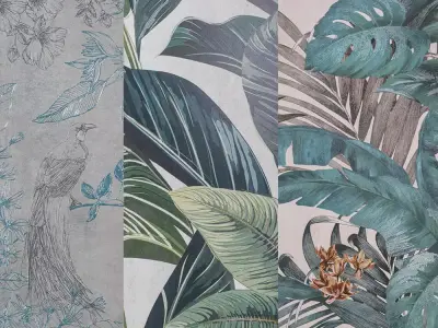 Tropical Garden Full Color Ceramic Tile Texture  Texture