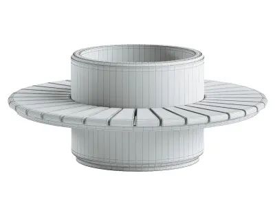 ROUND PLANTER BENCH 194 3D model