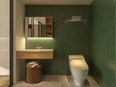 Green Bathroom 3D models 3D model