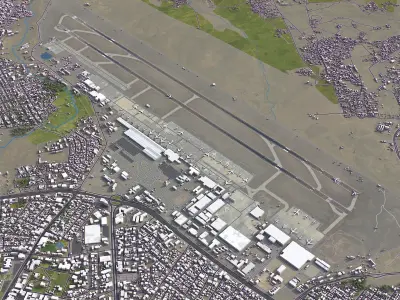 Addis Ababa - Bole Airport - ADD Low-poly 3D model