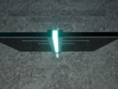 Modern Handrail Low-poly 3D model