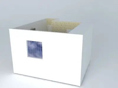 daisyorkut cube with window Free 3D model