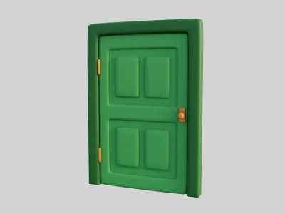 Cartoon Door 4a 3D model