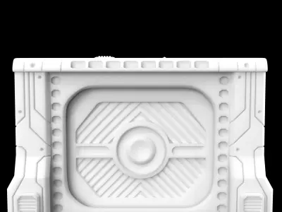 PACK 3 SCI FI OPENABLE DOORS - PRINTABLE 3D MODEL 3D print model
