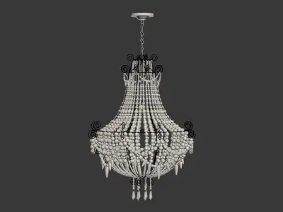 Mud Beaded Chandelier 3D model