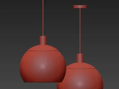 Sculptural Glass Globe 7 Light 3D model purchase