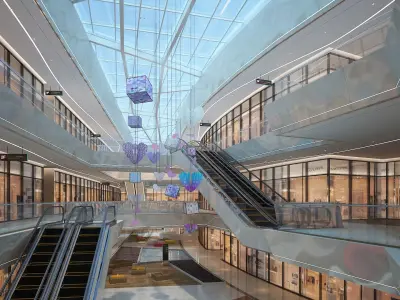 Modern Shopping Mall 04 3D model