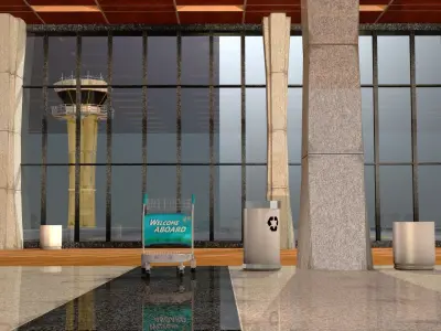 airport exterior model 3D model