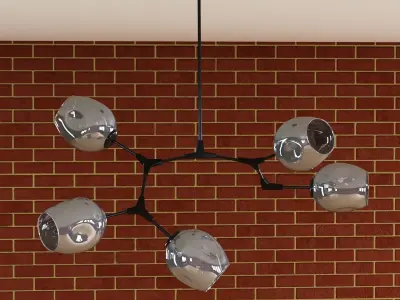 Ceiling chandelier Kink Light Low-poly 3D model