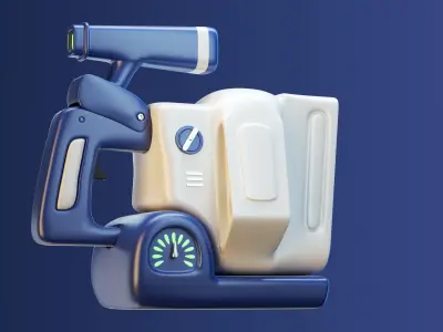 Cartoon-style Game Weapon Gun Props with a Sense of Technology 3D model