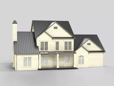 Cottage House Design 15T5 Low-poly 3D model
