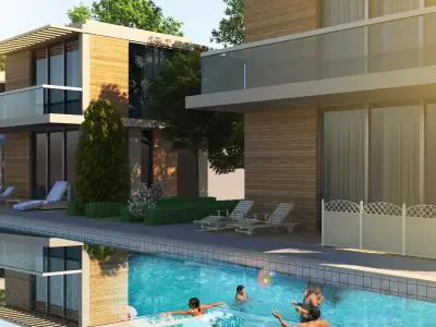 modern villa 3D model 32