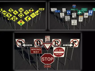 Traffic Signs 3D model