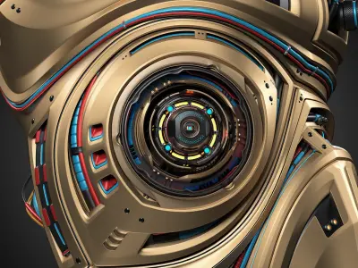 Sci-Fi Robot Heart 2b 3D model