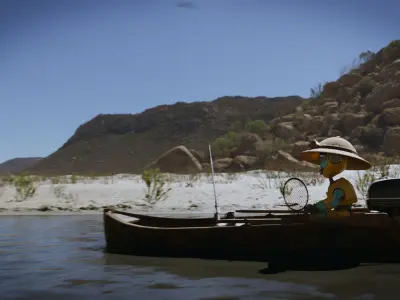 Desert Movie CGI Low-poly 3D model