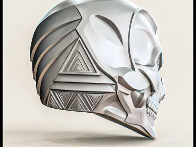 Skull Helmet Steampunk Air Soft Sci Fi Steam Punk Stl Files 3D print model