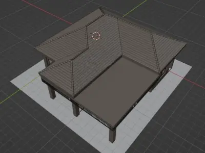 Single house with contemporary style 3D model