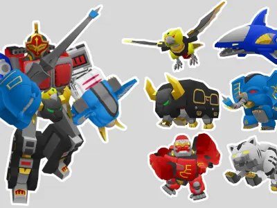 GaoKnight TRANSFORMING Low-poly 3D model