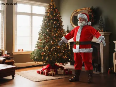  Santa Claus Character A Pose with Fur 