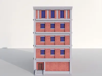 city building Low-poly 3D model purchase