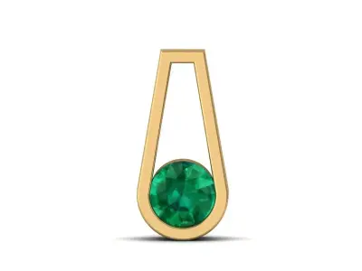 Tapered Drop Gem Pendant-3D CAD Model 3D print model